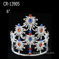 Venta por mayor azul roja y blanca corona del desfile Navidad